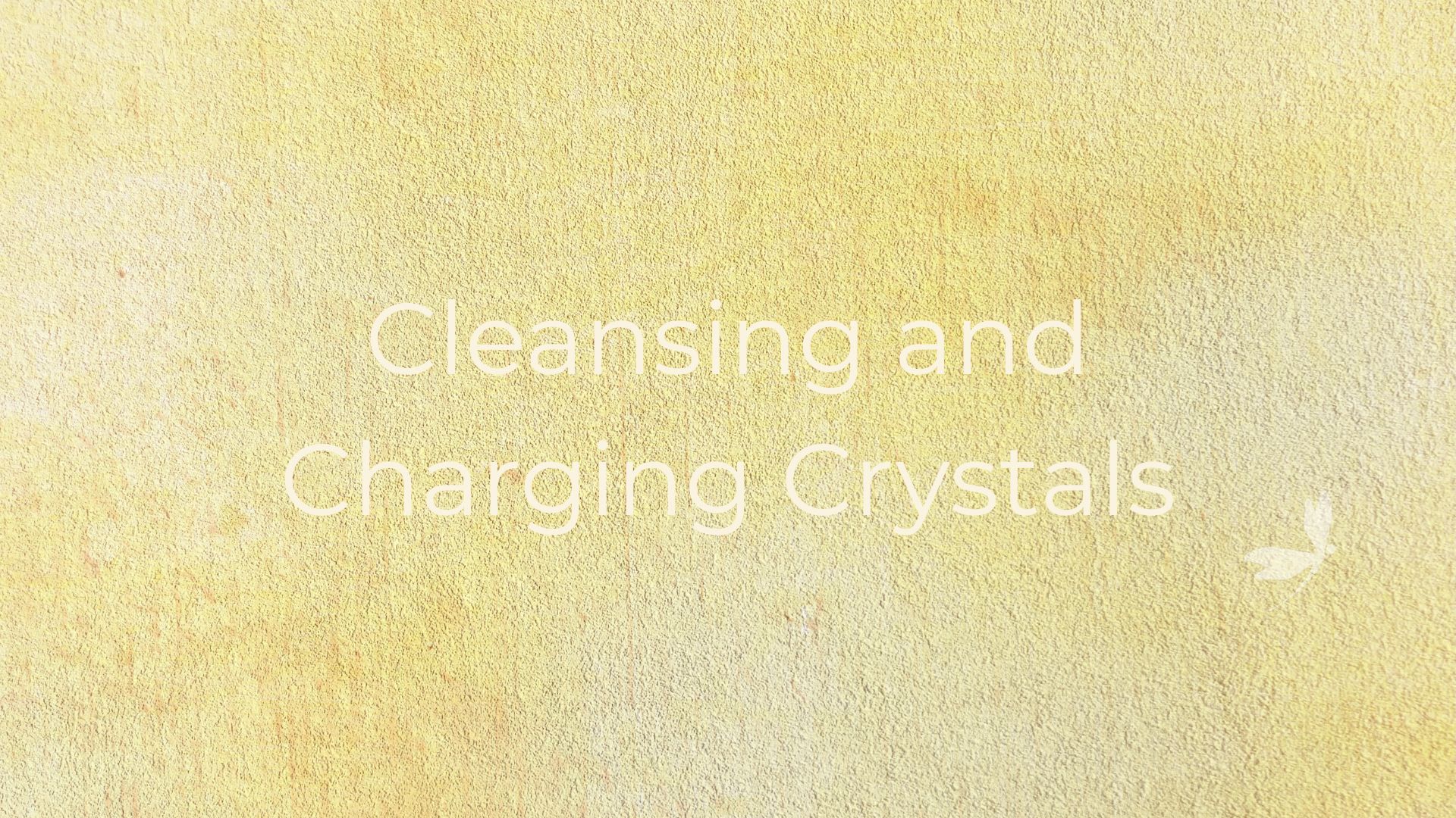 ow to cleanse and charge crystals for spiritual practice